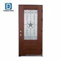 Fangda discount rustic pre-finished decorative fiberglass door